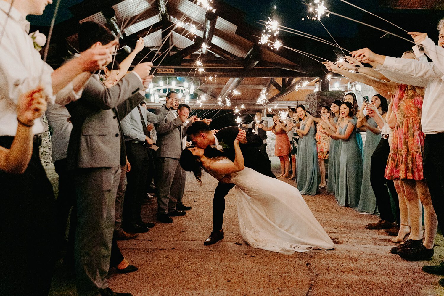 sparkler exit at wedding - los angeles wedding photographer